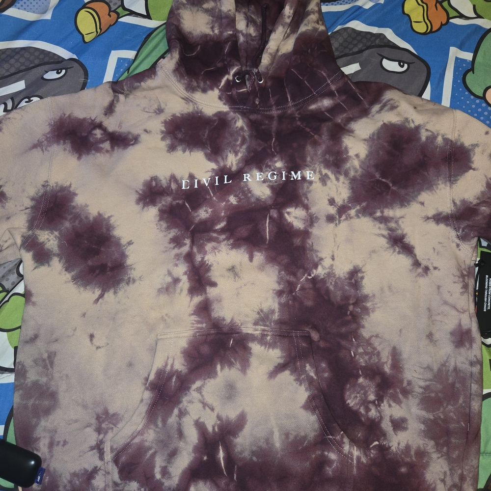 Civil Regime Women's Tie-Dye Hoodie - Purple and Tan